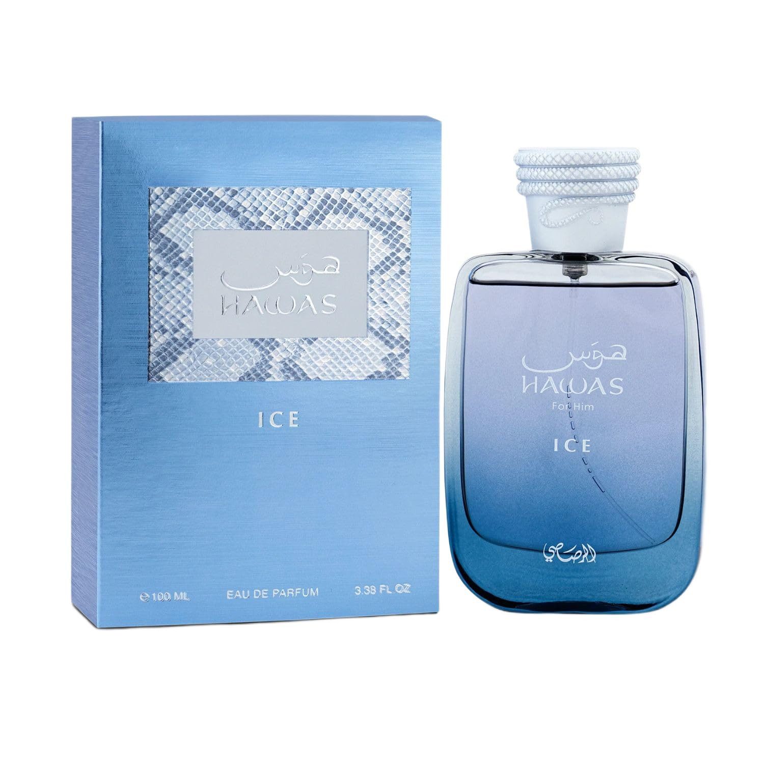 Rasasi Eau de Parfum Rasasi Hawas Ice Eau de Parfum Herren 100ml, Langanhaltender, frischer Herrenduft