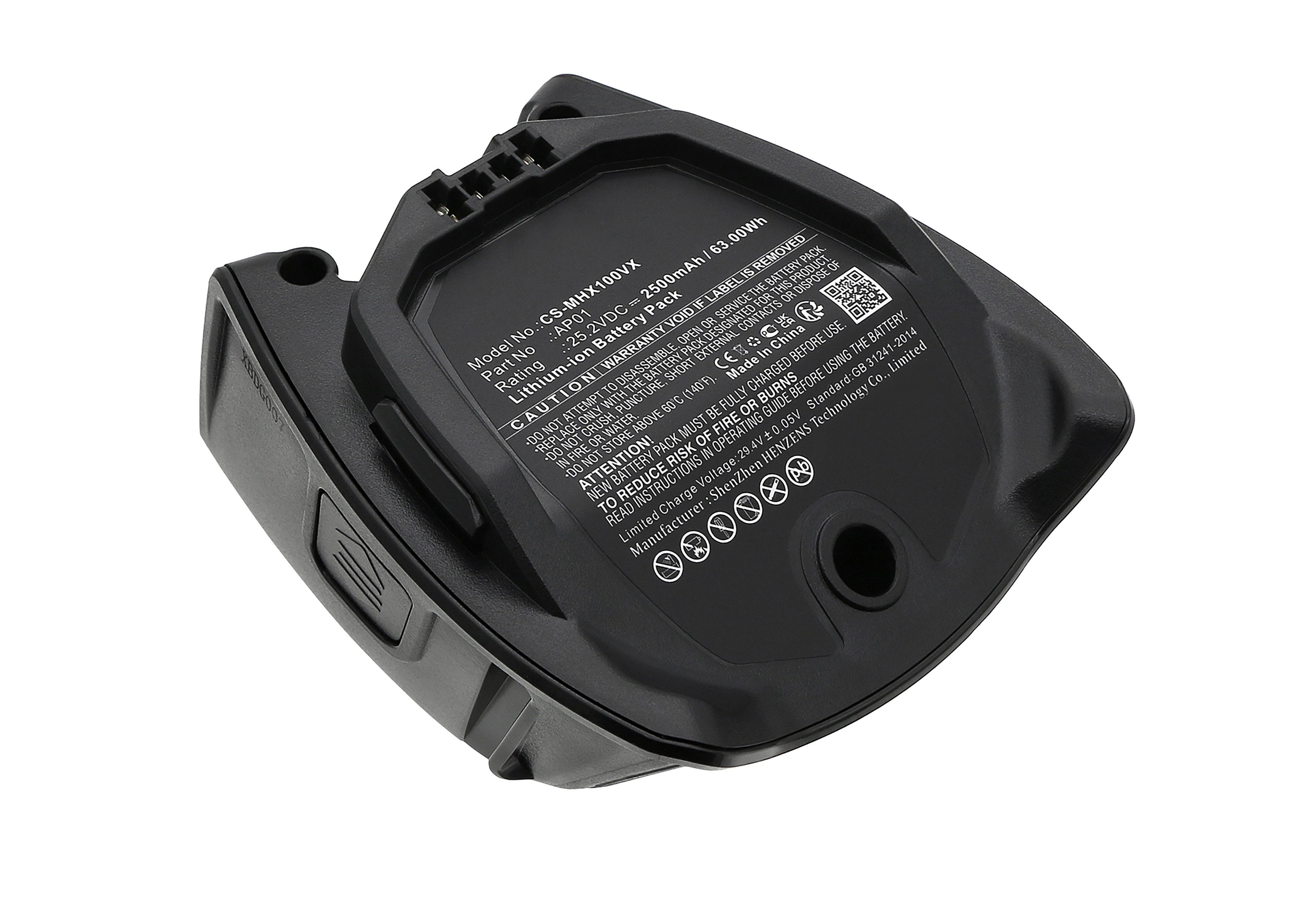 PowerSmart AP01 Staubsauger-Akku für M 1010042, 11384710, AP02, AP03, HS19 Li-ion 2500 mAh (25,2 V)