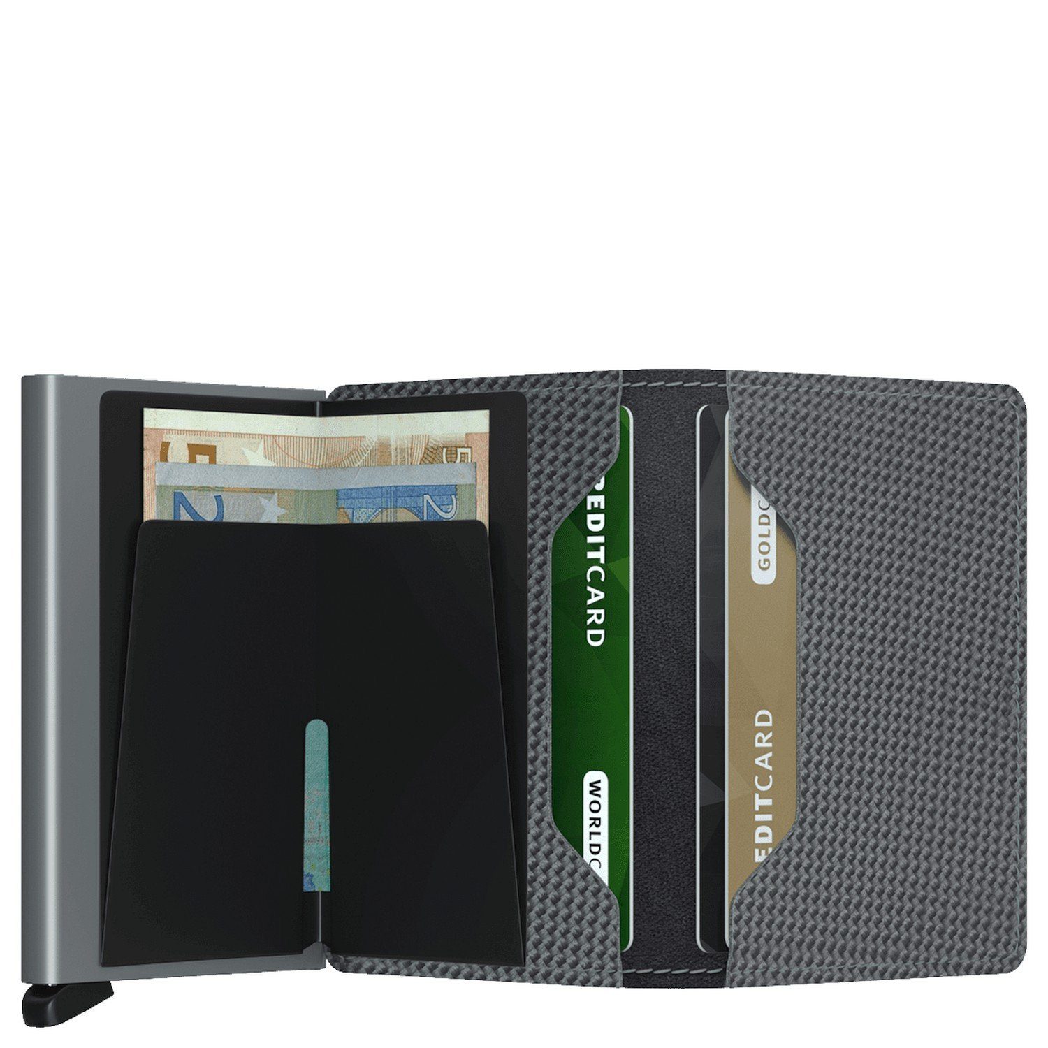 SECRID Geldbörse cm 6.8 Geldbörse Carbon - cool Slimwallet RFID grey (1-tlg)
