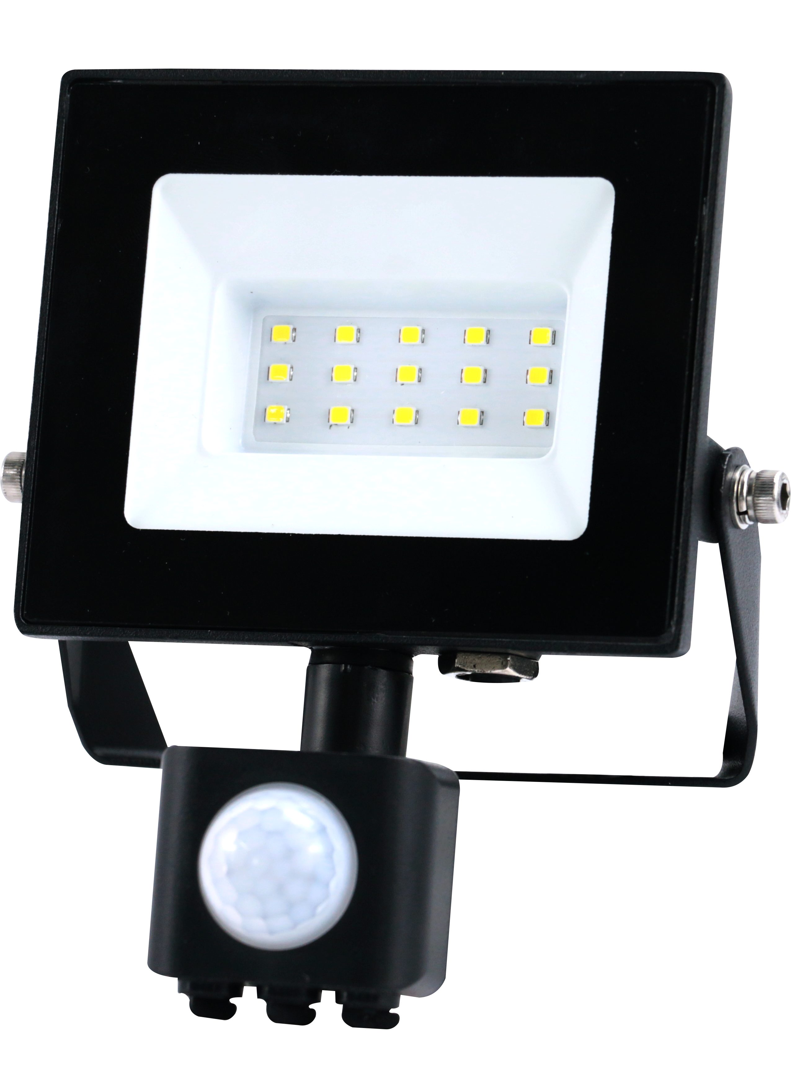 HEITRONIC LED Flutlichtstrahler LED Flutlichtstrahler BOLTON 2.0, LED fest integriert, 10 Watt, 3000 K. mit Sensor mit 500mm Anschlusskabel und freien Enden