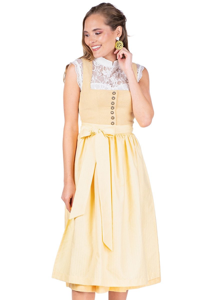 MarJo Dirndl Cord Dirndl 2tlg. - OBING - zitrone günstig online kaufen