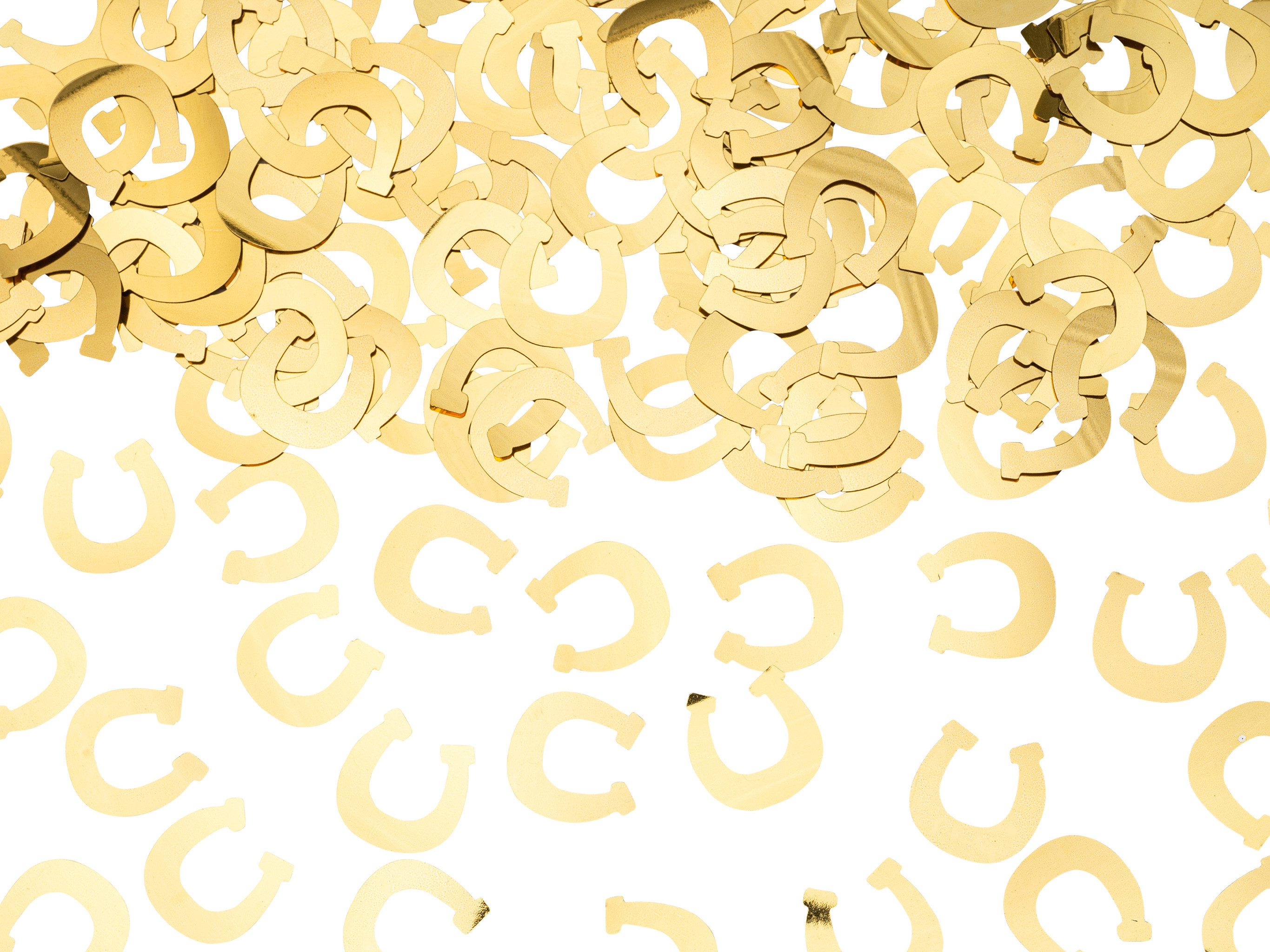 partydeco Streudeko, Konfetti Hufeisen ca.15g Tischkonfetti Gold