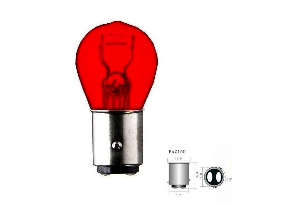 Kummert Business KFZ-Ersatzleuchte BAZ15D P21/4W 12V 21/4W BAZ15d ROT Bremslicht Rückleuchte Doppelfaden, BAZ15D, 1 St., Warmweiß, BAZ15D Farbe Rot