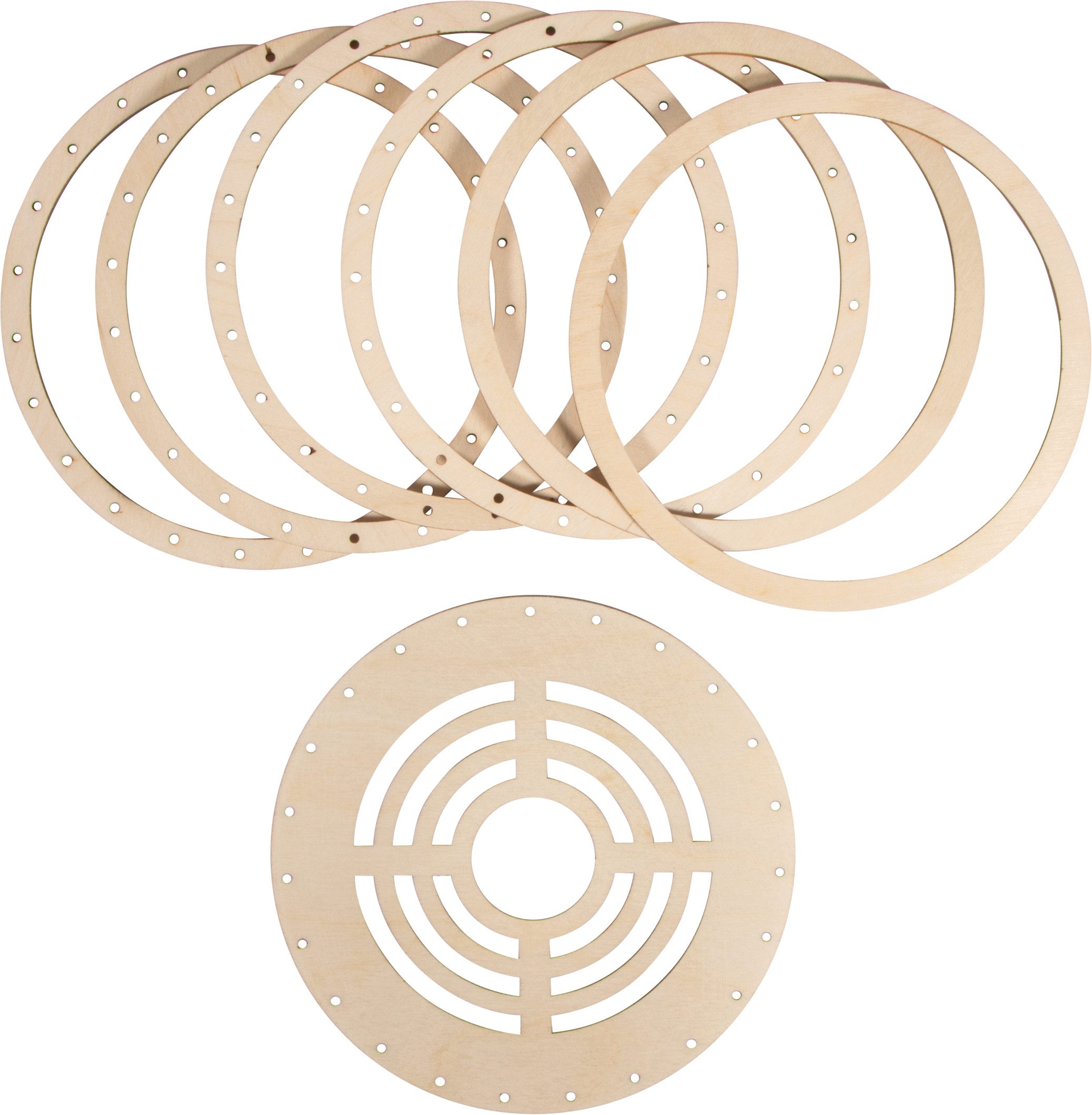 Rayher Lampenschirm Lampenschirm Natur, Ø17cm