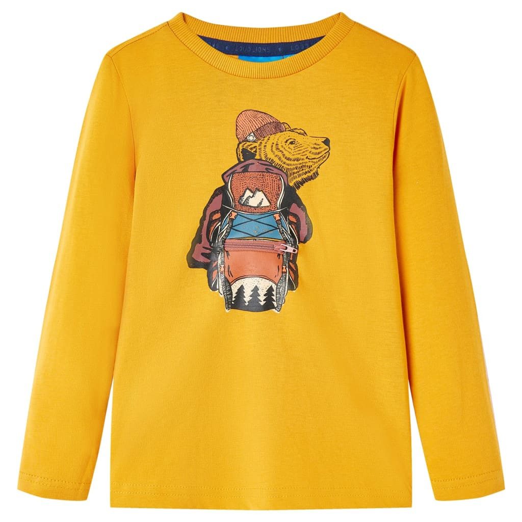 Langarmshirt Kinder-Langarmshirt Ocker 128