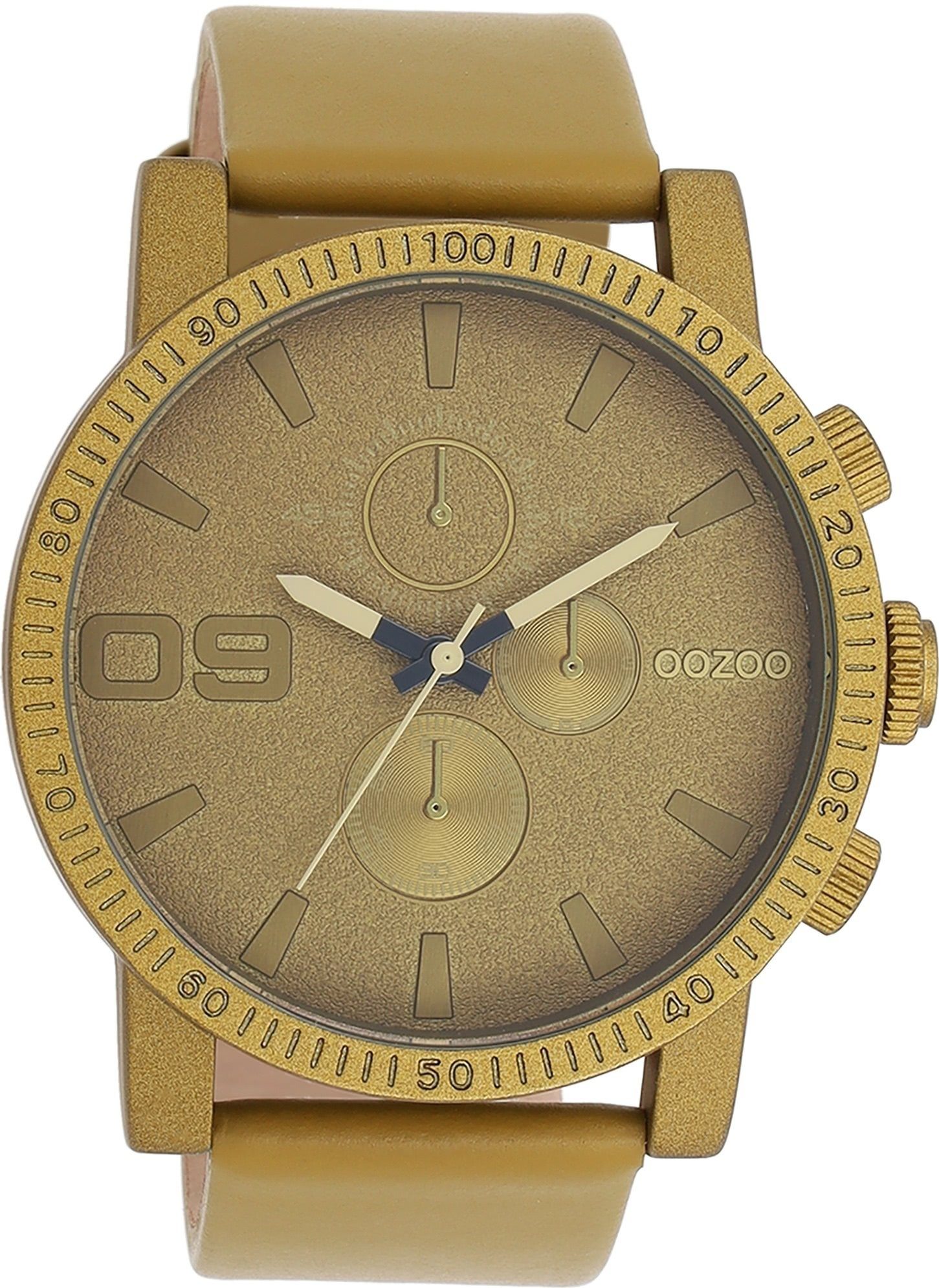 OOZOO Quarzuhr Oozoo Unisex Armbanduhr Timepieces Analog, (Analoguhr), Damen, Herrenuhr rund, groß (ca. 48mm) Lederarmband, Fashion-Style