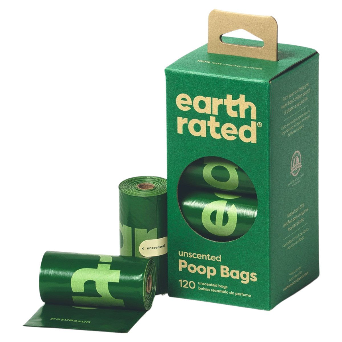 Earth Rated Hundekotbeutel Kotbeutel grün - 8 x 15 Stück