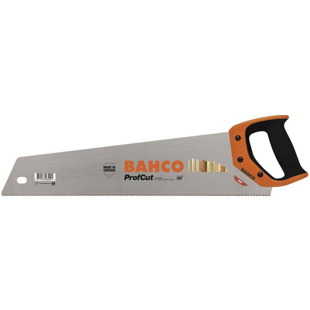 BAHCO Handsäge Profcut Präzisionssäge 500mm, Feines-mittelgr. Mat. 9/10 Zpz PC-20-PRC