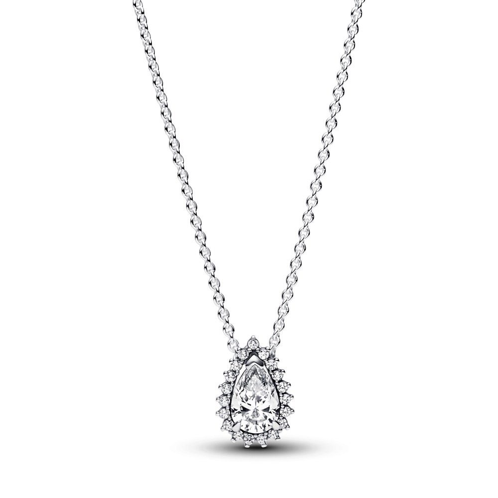 Pandora Collier Pandora Halskette Funkelnder Birnen-Heiligenschein 392832C01-45