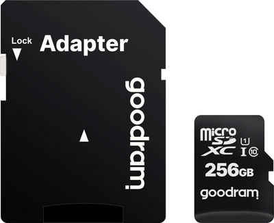 Goodram »microSD 256GB (M1AA-2560R12)« Speicherkarte (256 GB, UHS-I Class 10, 100 MB/s Lesegeschwindigkeit)