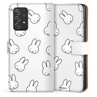 DeinDesign Handyhülle Miffy Muster transparent Miffy Pattern Transparent, Samsung Galaxy A52 Hülle Handy Flip Case Wallet Cover
