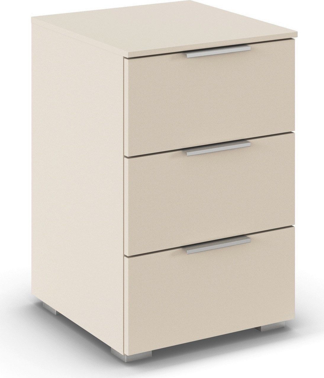 OTTO home Nachtkommode Nachttisch Nachtschrank Schubladen Sideboard Schubladenkommode ASTANA (Breite 40 cm / Höhe 61 cm), mit 3 geräumigen Schubladen, Kantengri – Bild 5 von 5