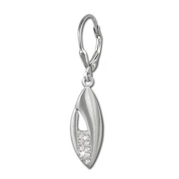 SilberDream Paar Ohrhänger SilberDream Ohrringe Damen 925 Silber (Ohrhänger), Damen Ohrhänger Blatt aus 925 Sterling Silber, Farbe: silber, weiß