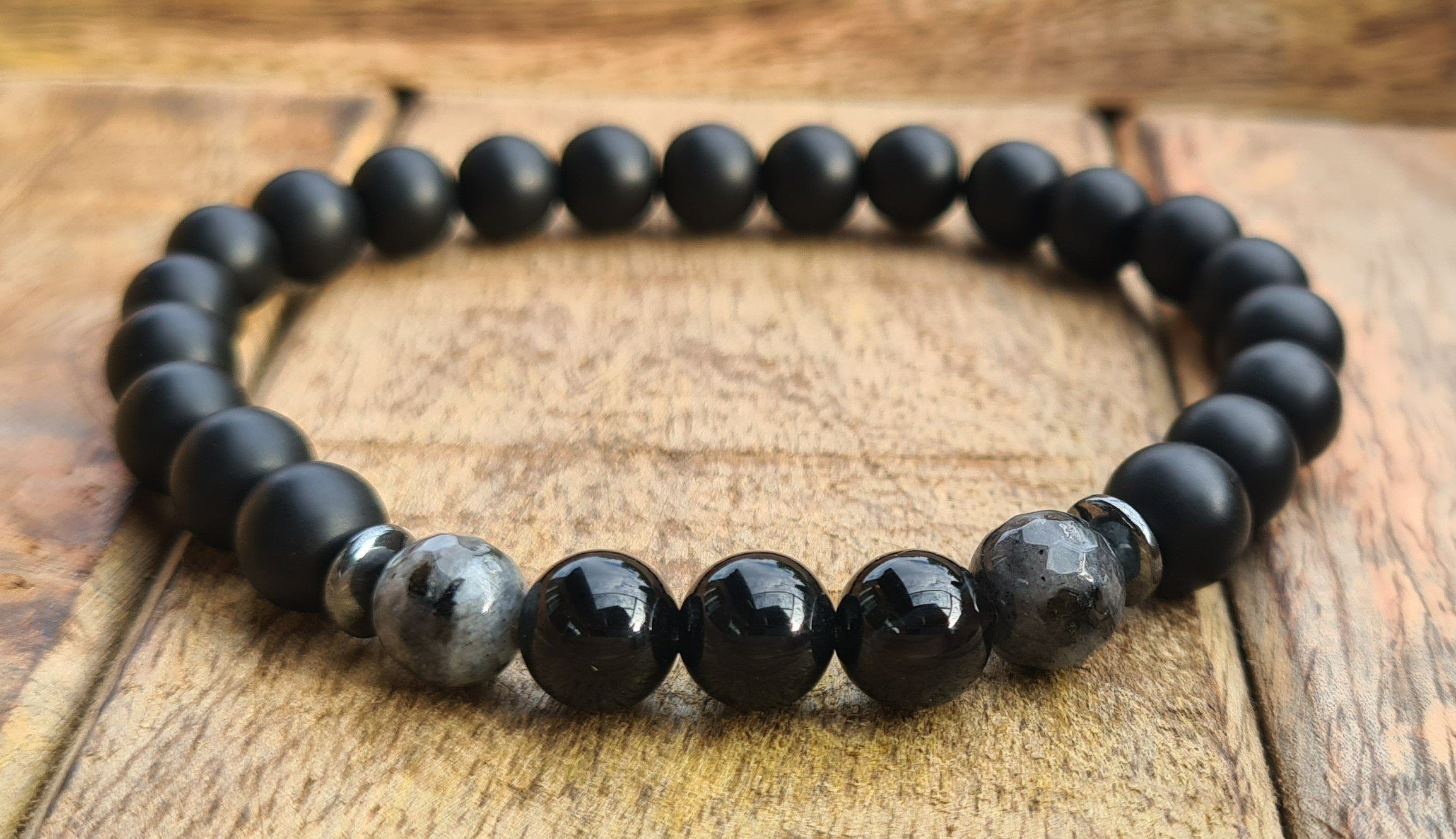 NAHLE Armband Naturstein Perlenarmband Obsidian (inkl. günstig online kaufen
