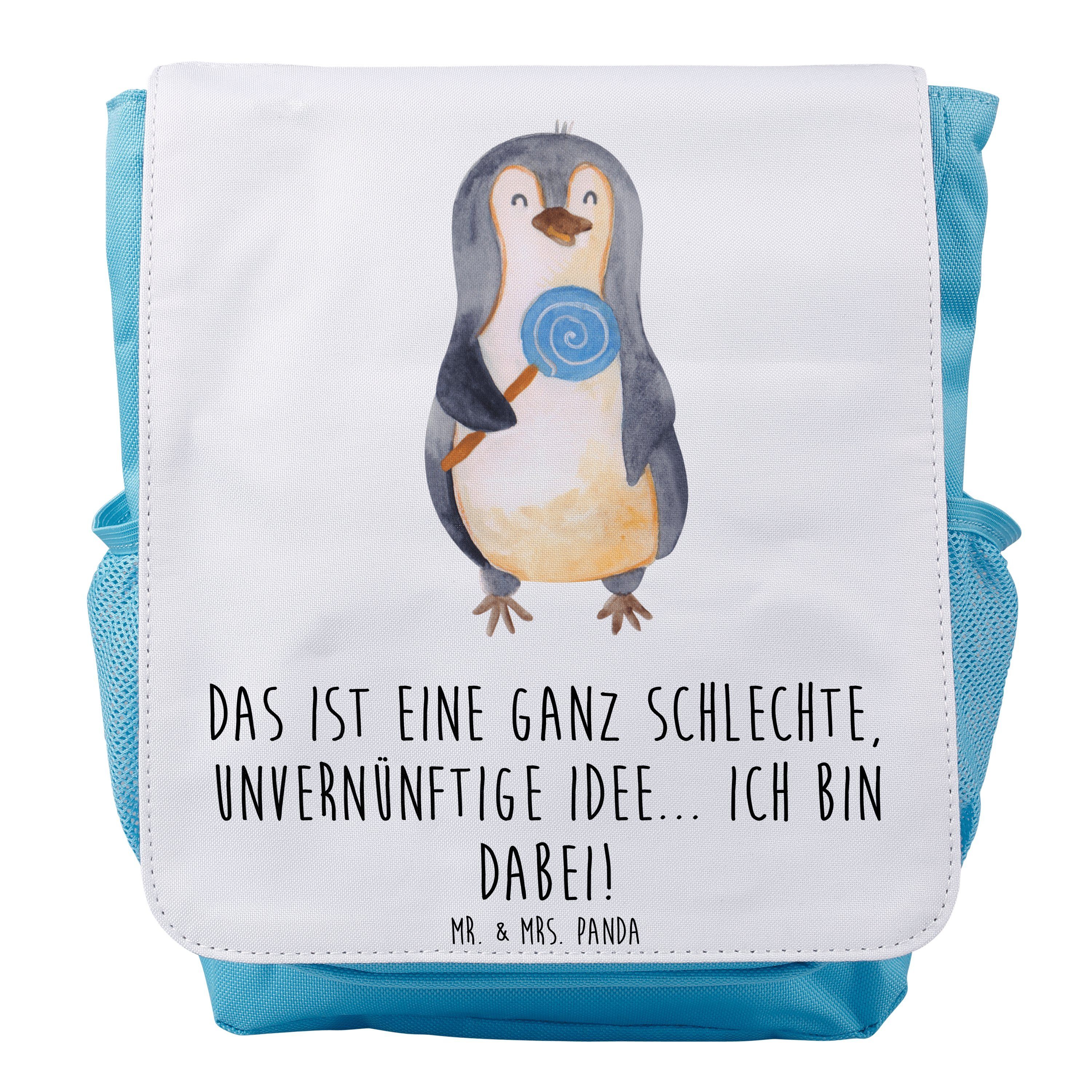 Mr. & Mrs. Panda Kinderrucksack Jungen Pinguin Lolli - Weiß - Geschenk, Rebell, Kleiner Rucksack, Ruc