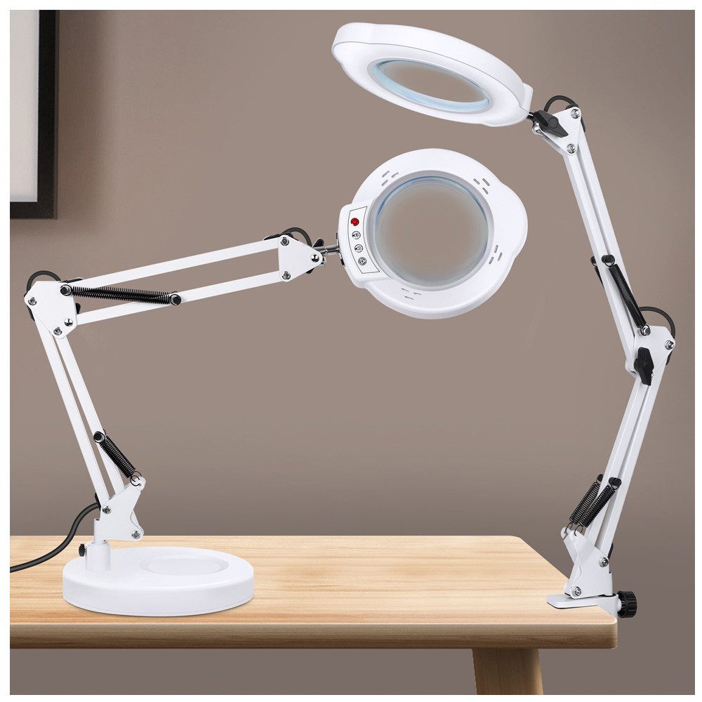 QUBEBU LED Klemmtischleuchte 10X Lupe mit Licht und Ständer, LED 2 in 1 Lup günstig online kaufen