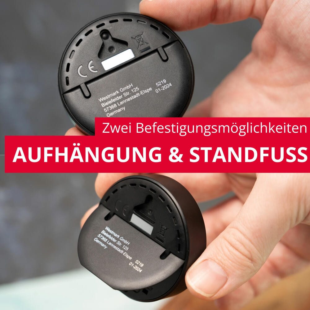WESTMARK Tranchiermesser für Präzise Messung von Feuchtigkeit und Temperatur in Innenräumen, magnetisch, präzise, digital