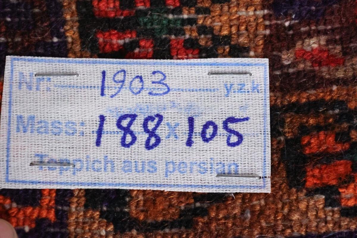 Nain Orientteppich 104x189 rechteckig, Orientteppich, 12 mm Ghashghai Handgeknüpfter Taleghan Trading, Höhe: