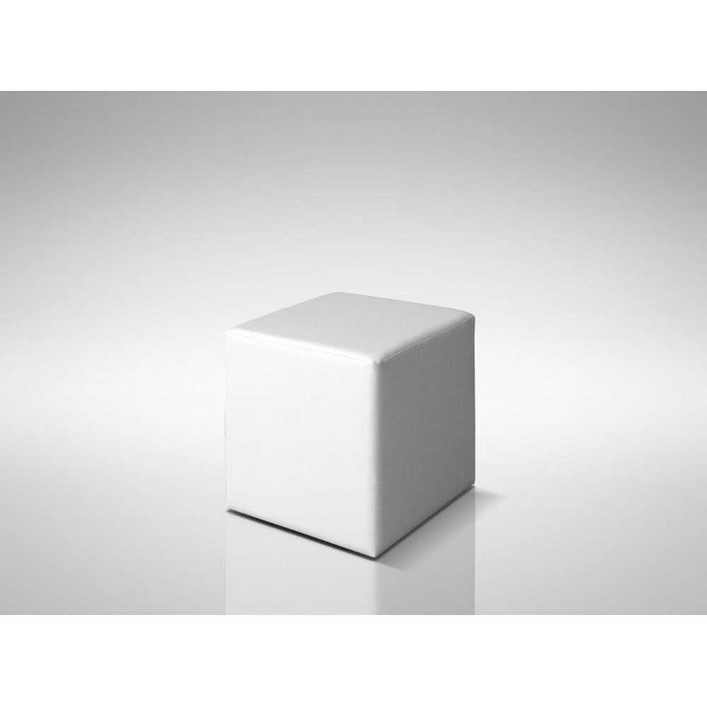 JVmoebel Pouf Kubus Hocker aus Kunstleder in Schwarz – eleganter Fußhocker, Made in Europa