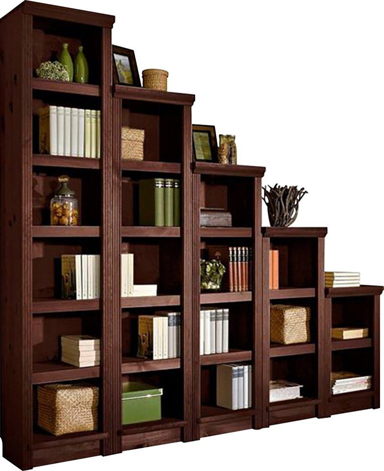 Soeren dunkelbraun Bibliothek dunkelbraun Home Kiefer | Aus affaire 5-tlg., Massiver Stege,