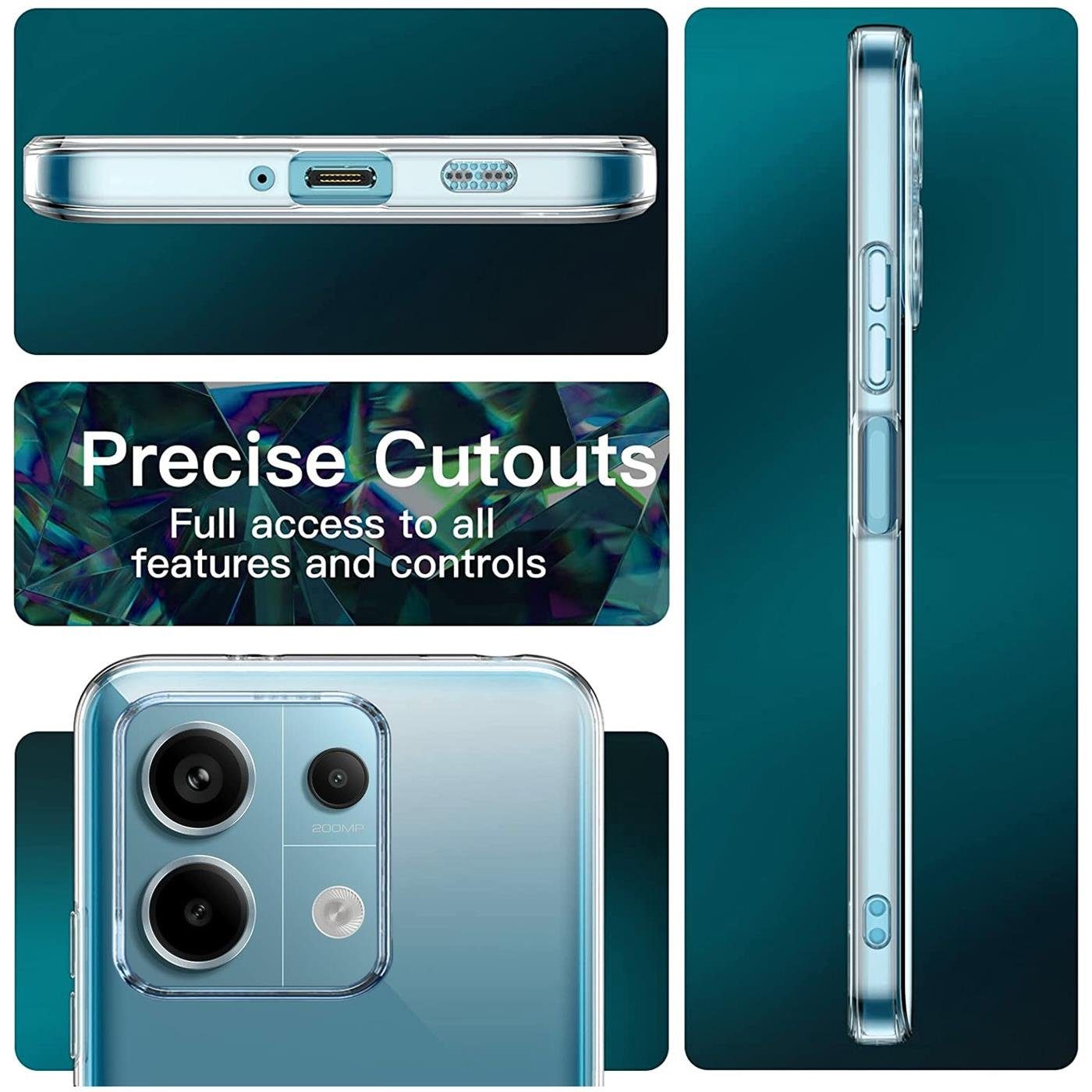 CoolGadget Handyhülle Transparent Ultra Slim Case für Xiaomi Redmi Note 13 5G 6,67 Zoll, Silikon Hülle Dünne Schutzhülle für Redmi Note 13 5G Hülle – Bild 5 von 5