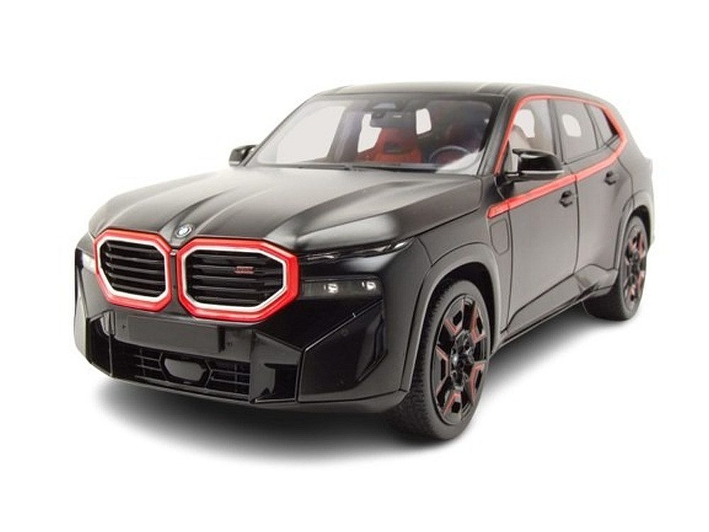 Minichamps Modellauto BMW XM 2023 matt schwarz, Maßstab 1:18