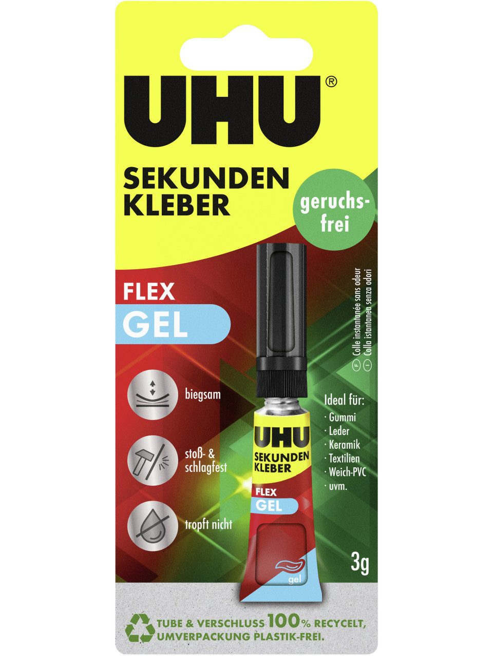 UHU Klebstoff UHU Sekunden Alleskleber geruchsfrei Superflex Gel