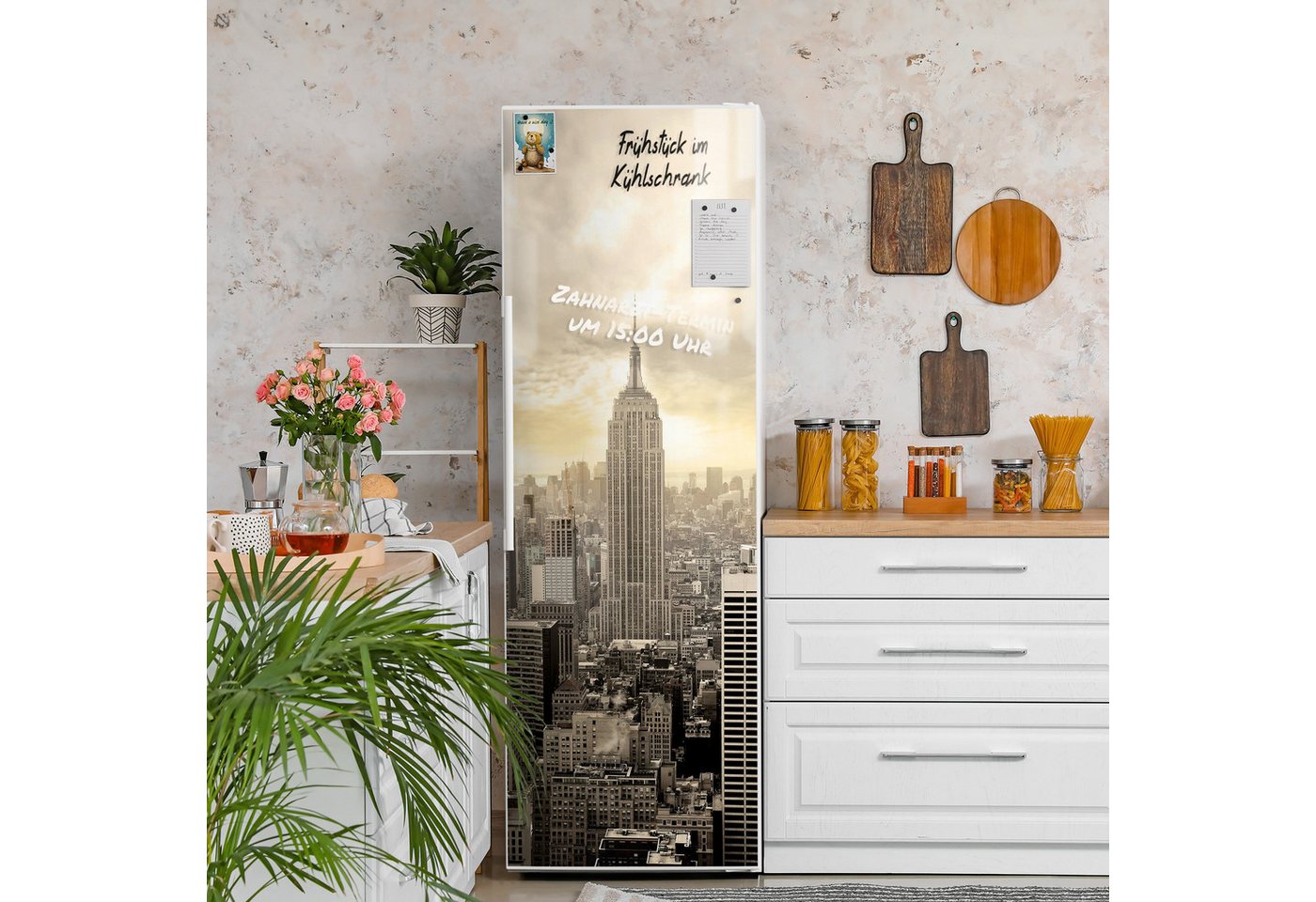 Thumbnail - DEQORI Magnetfolie 'Goldene Metropole', beschreibbar Kühlschrank Magnetmatte magnetisch Magnetfolie