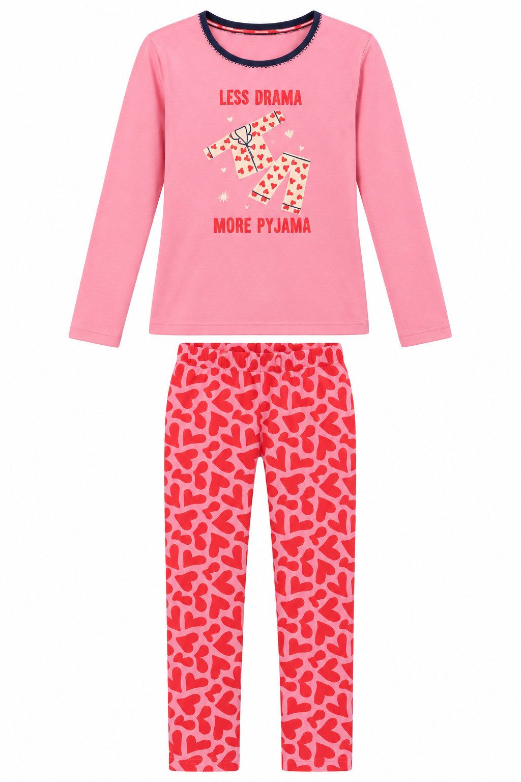 Ringella Shorty Pyjama mit Motivdruck und gestreift 6511202