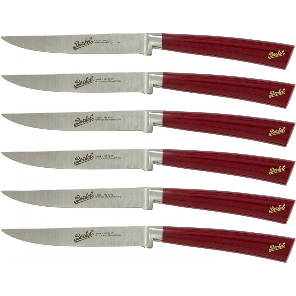 Berkel Steakmesser Elegance Rosso SteakmesserSet 6teilig