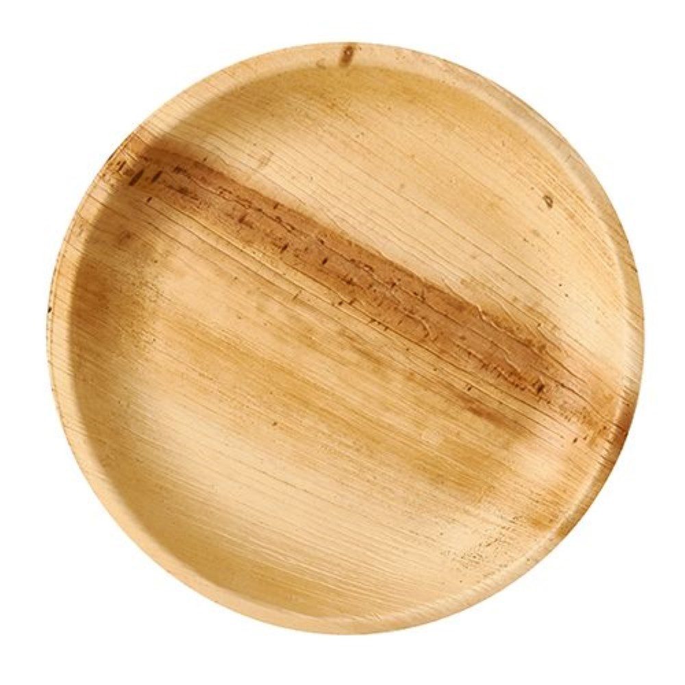 PAPSTAR Pappteller 25 Teller, Palmblatt "pure" rund Ø 23 cm · 2,5 cm