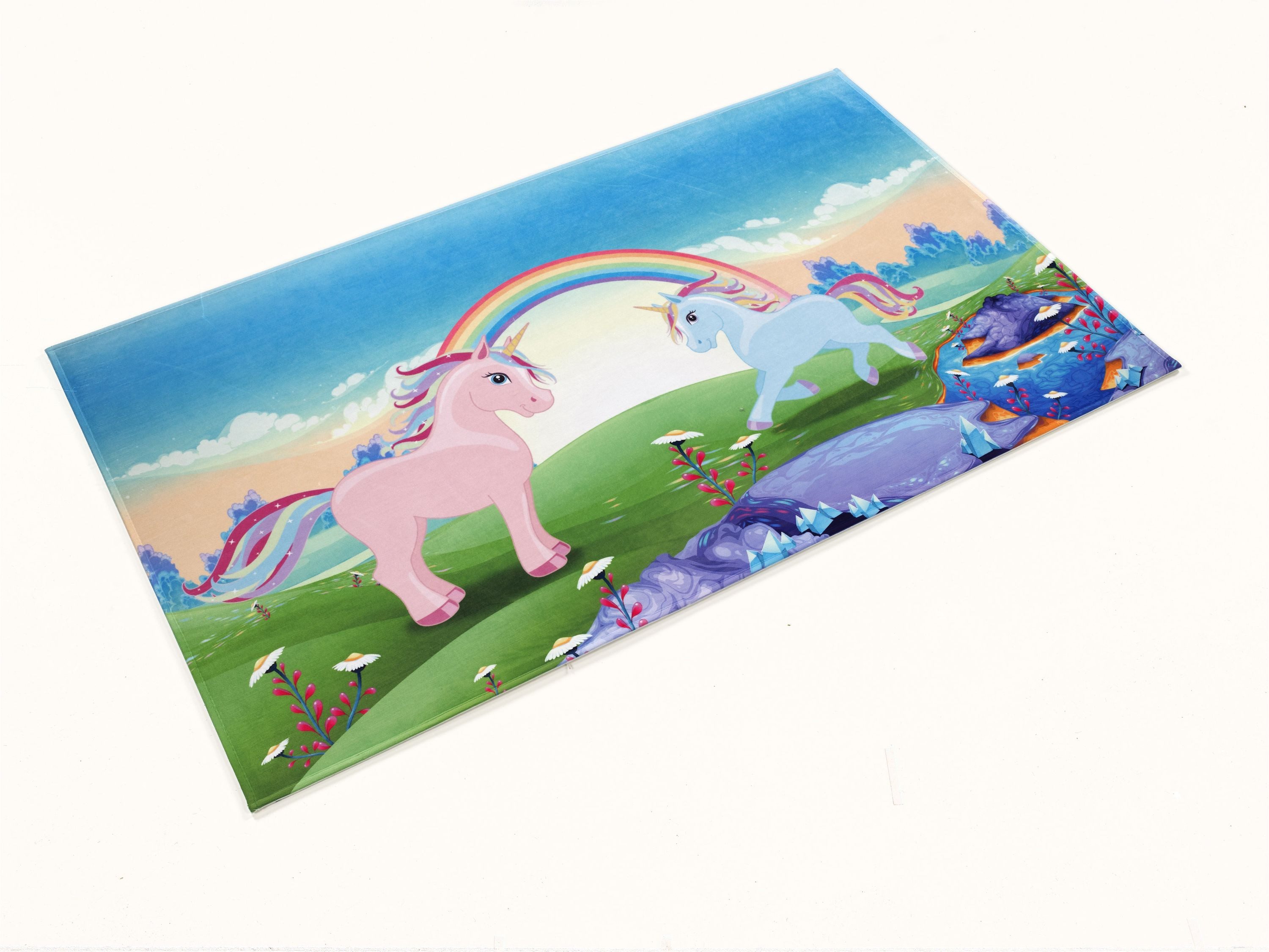 Böing Carpet Kinderteppich Einhorn, rund