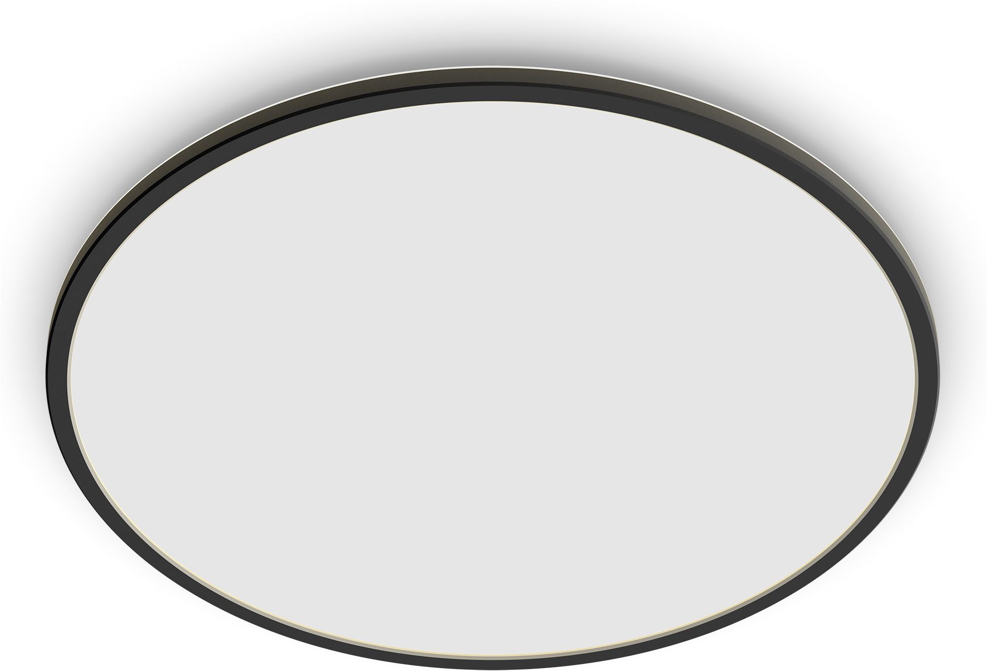 Philips LED Deckenleuchte Superslim 3-in-1 SceneSwitch CL550 IP54 1300lm 2700K, schwarz, Abschaltautomatik, CCT - über Fernbedienung, Dimmer, Dimmfunktion, Farbsteuerung, Farbwechsel, Fernbedienung, Infrarot inkl., dimmbar über Fernbedienung, mehrere Helligkeitsstufen, LED fest integriert, warmweiß - kaltweiß