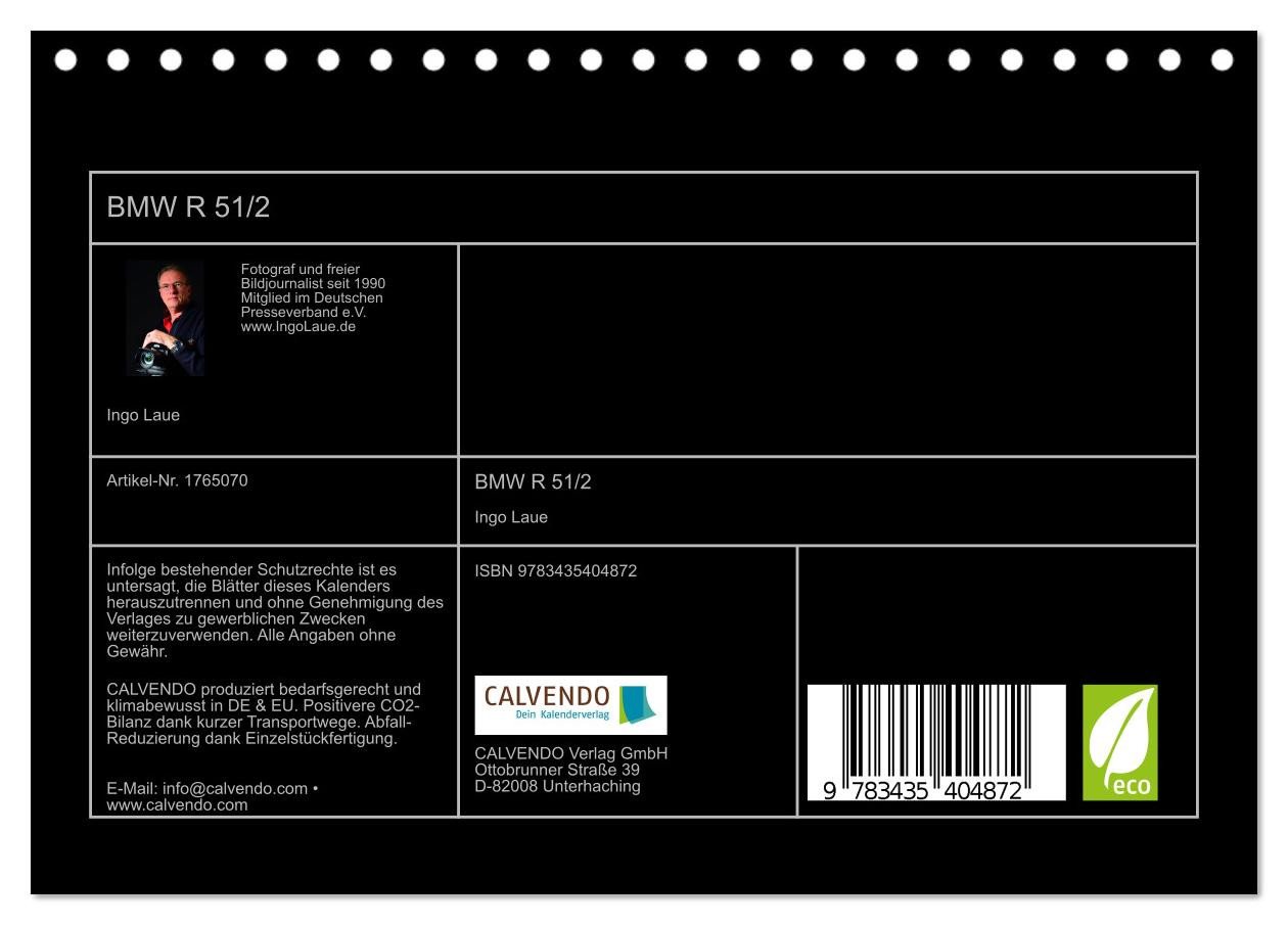 Thumbnail - CALVENDO Wandkalender BMW R 51/2 (Tischkalender 2025 DIN A5 quer), CALVENDO Monatskalender