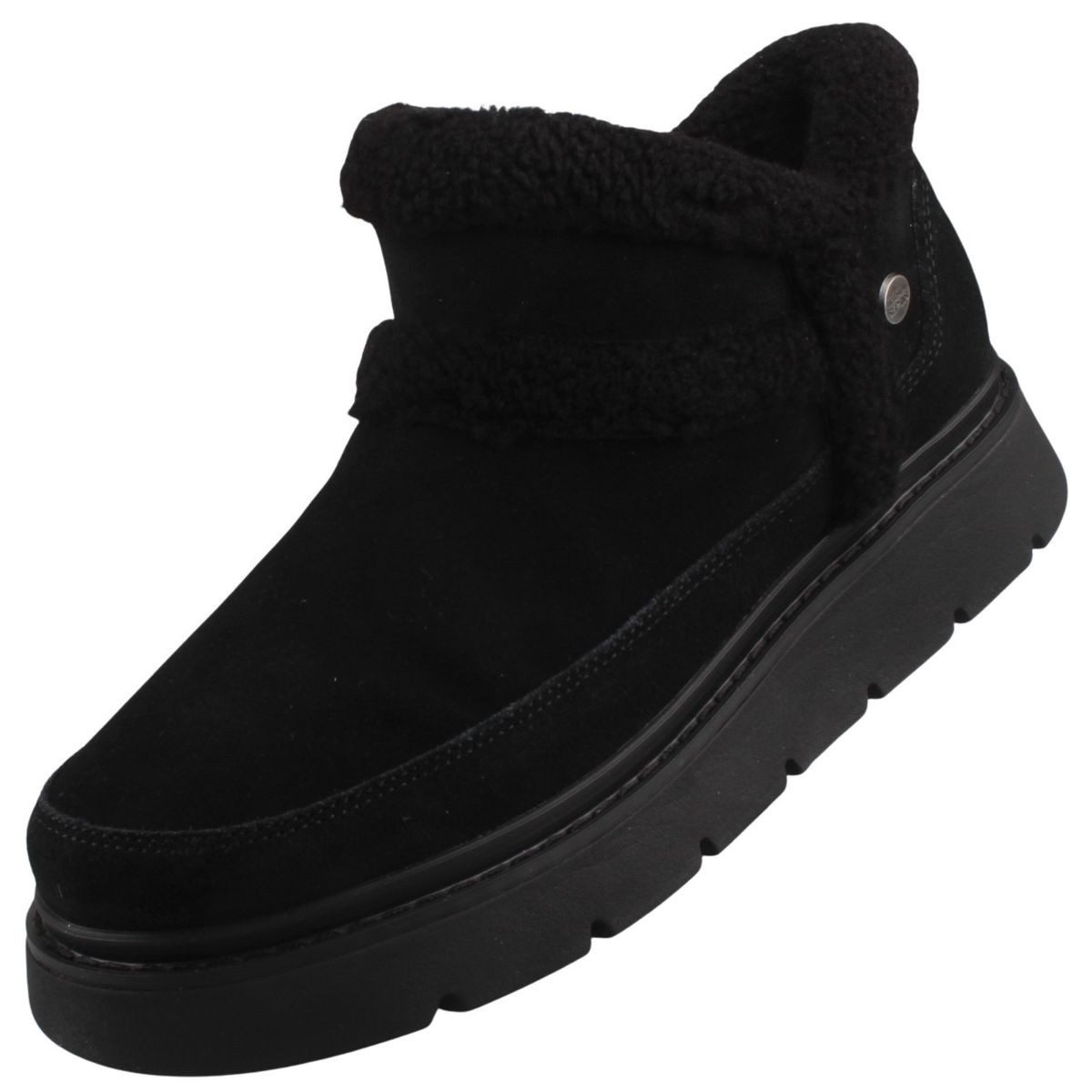 Skechers 114895-BBK Stiefelette Winter-Schuh mit bequemem Slip-in-Einstieg