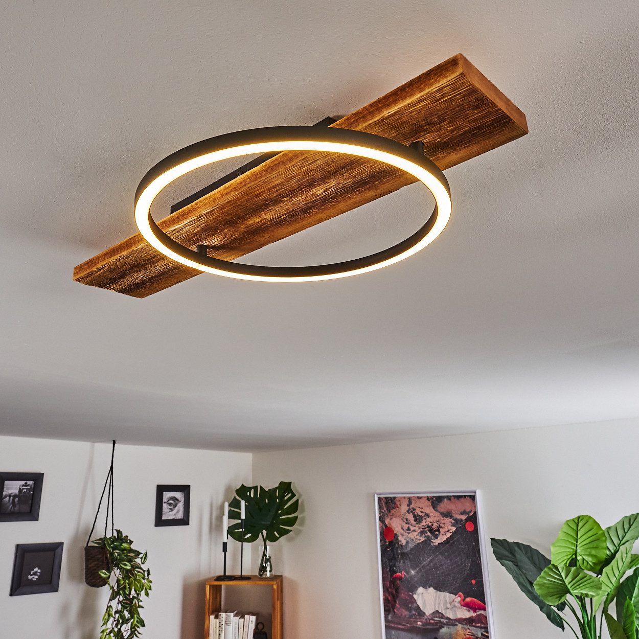 hofstein Deckenleuchte Holz LED Decken Lampen günstig online kaufen