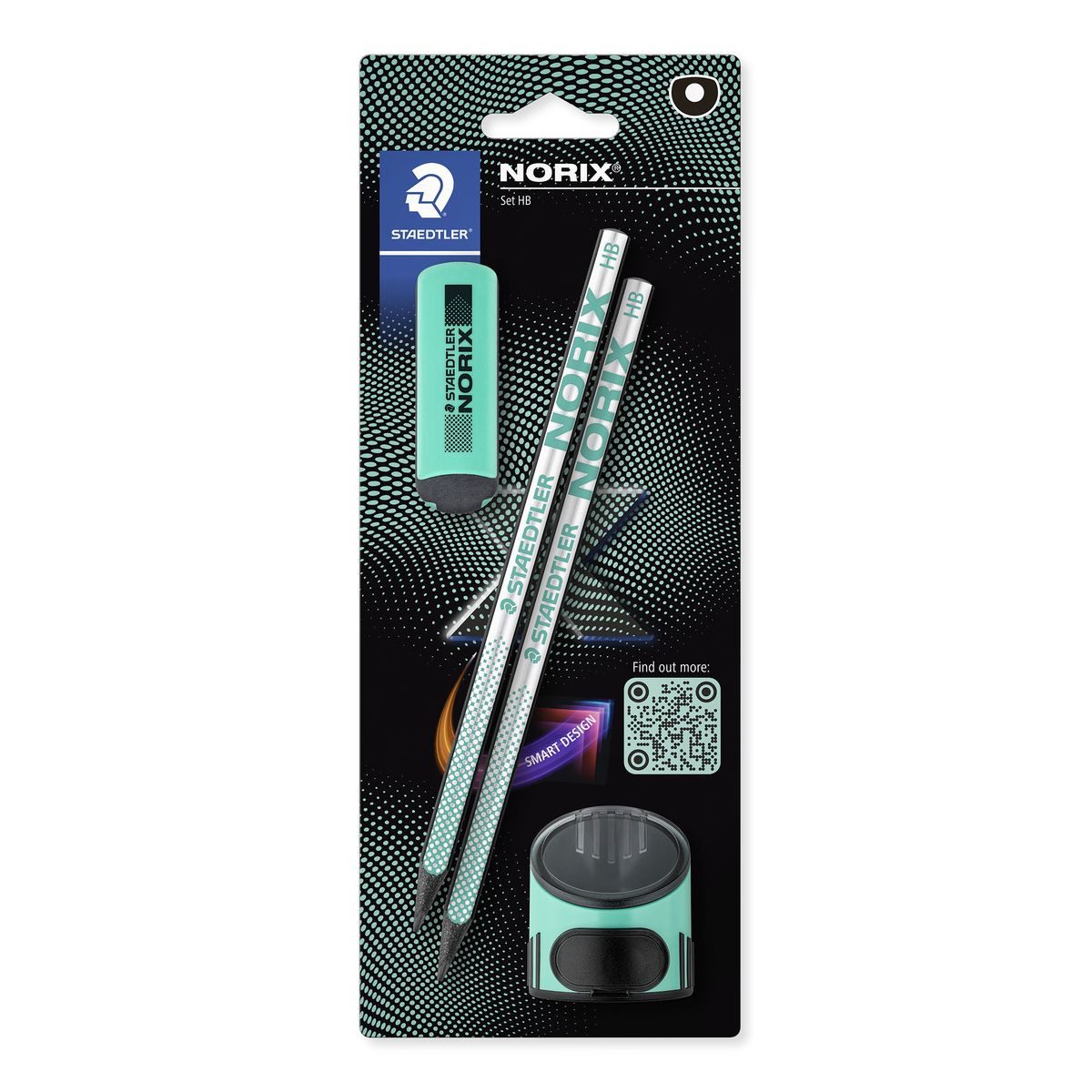 STAEDTLER Bleistift STAEDTLER Bleistift Set Norix HB mit Spitzdose und Radierer grün/schwa