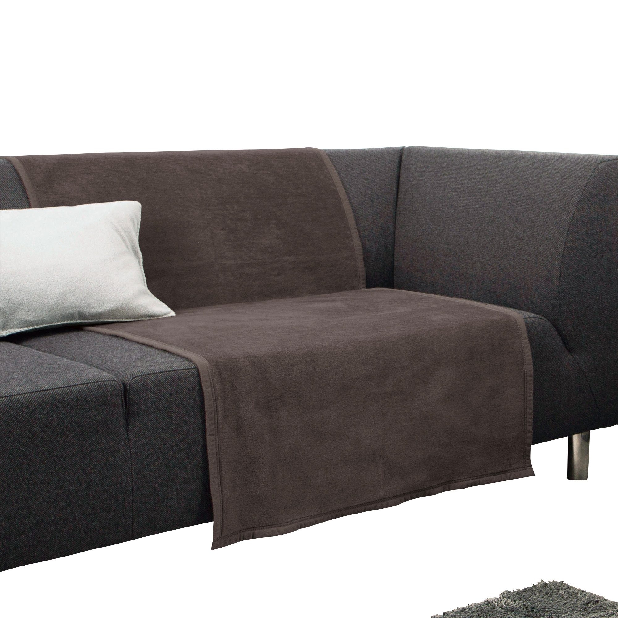 Erwin Müller Sofaläufer Sessel- und Sofaschoner "Triest", Baumwollmischung Uni