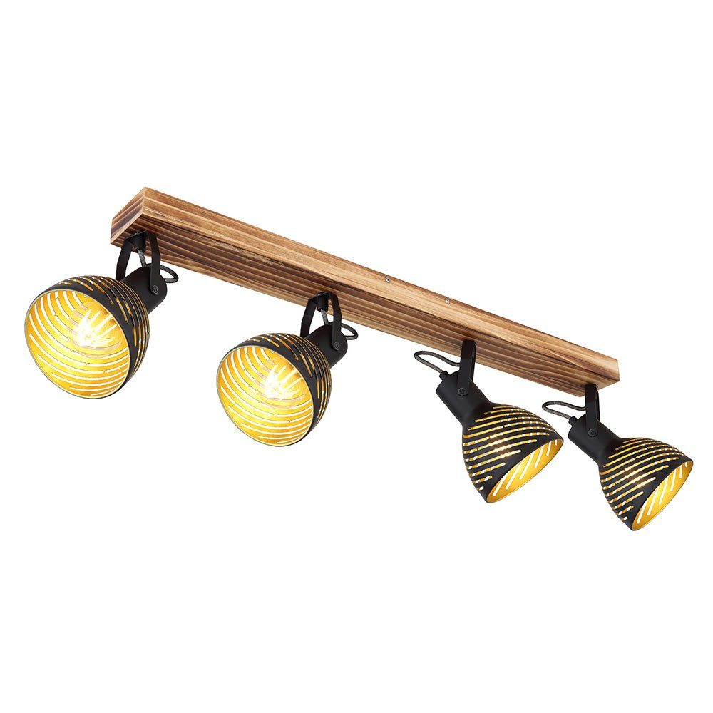 Leuchtmittel etc-shop inklusive, verstellbar gold Deckenlampe Deckenspot, Deckenleuchte Spotleiste Gitter L schwarz nicht LED