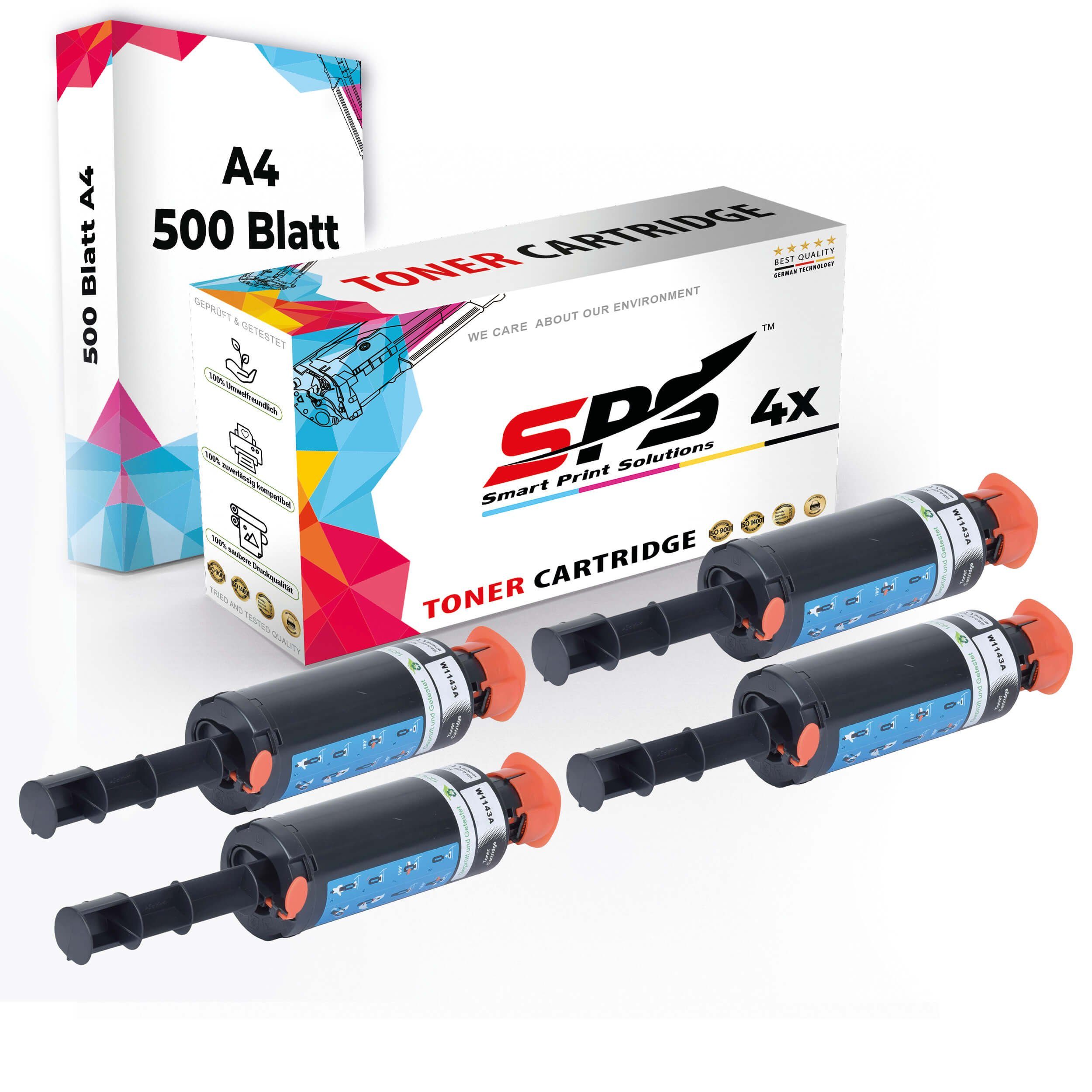 SPS Tonerkartusche Druckerpapier A4 + 4x Multipack Set Kompatibel für HP Neverstop Laser, (4er Pack) | Tonerpatronen
