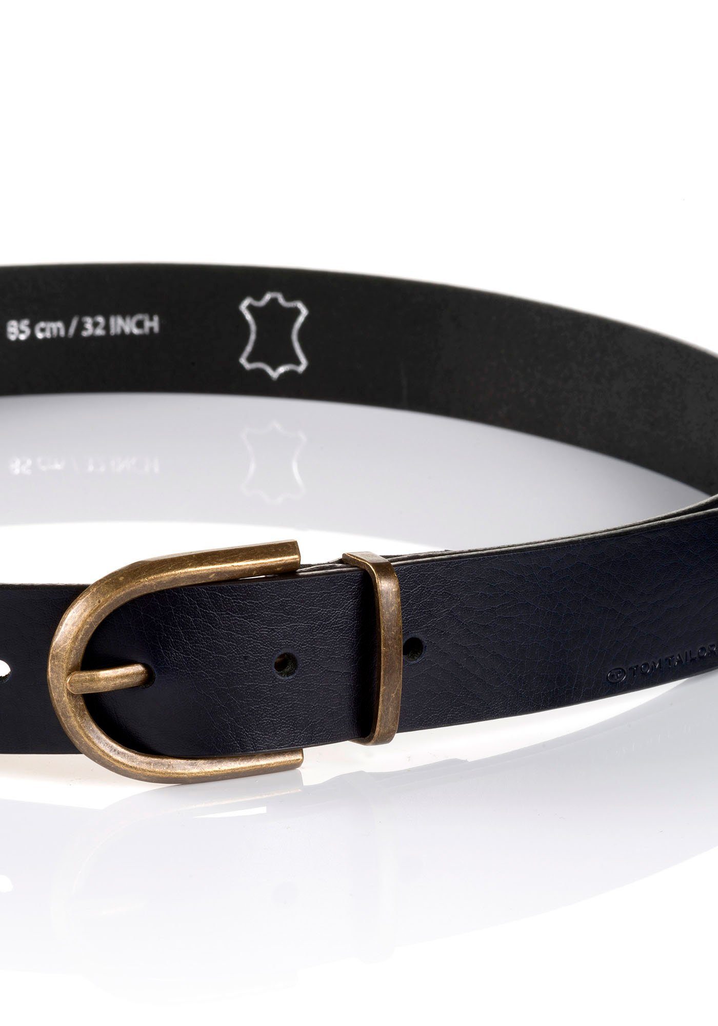 TOM TAILOR Ledergürtel TTSYLKE 3 cm breiter Damengürtel, Schließe im Vintag günstig online kaufen