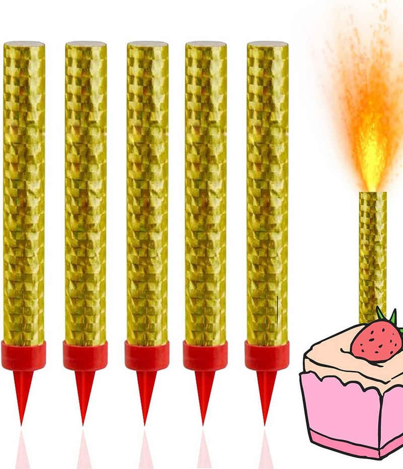 happy sparks® Geburtstagskerze 12x Sprühkerzen - Eissterne Kat. F1 - Zaubersterne Silvester Hochzeit (Packung, 12-tlg., 12x Eissterne)