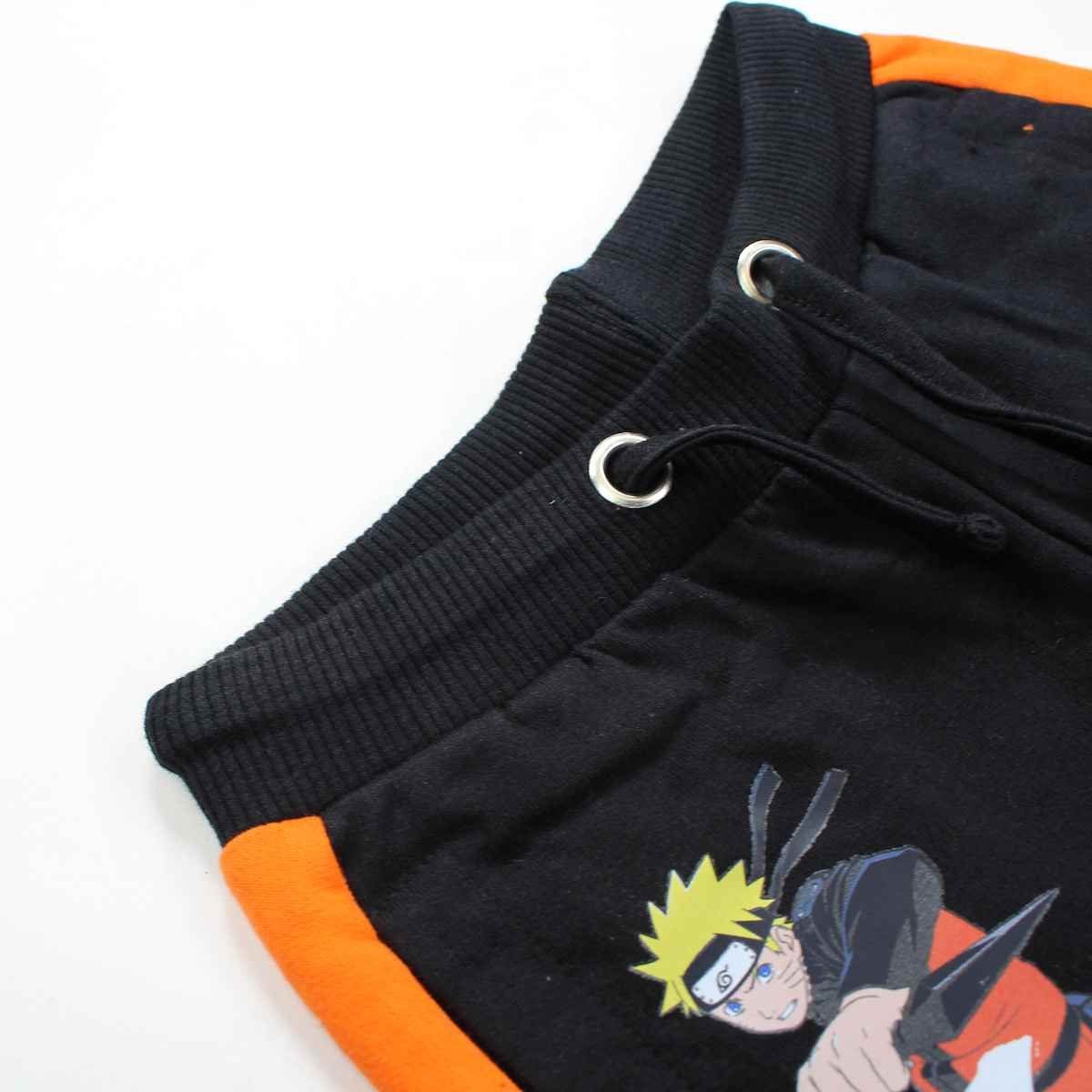 Naruto Shorts Naruto Baumwolle bis Kinder Schwarz Shippuden Gr. Shorts Jungen 152 110 100