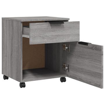 furnicato Aktenschrank Mobiler mit Rollen Grau Sonoma 45x38x54 cm (1-St)