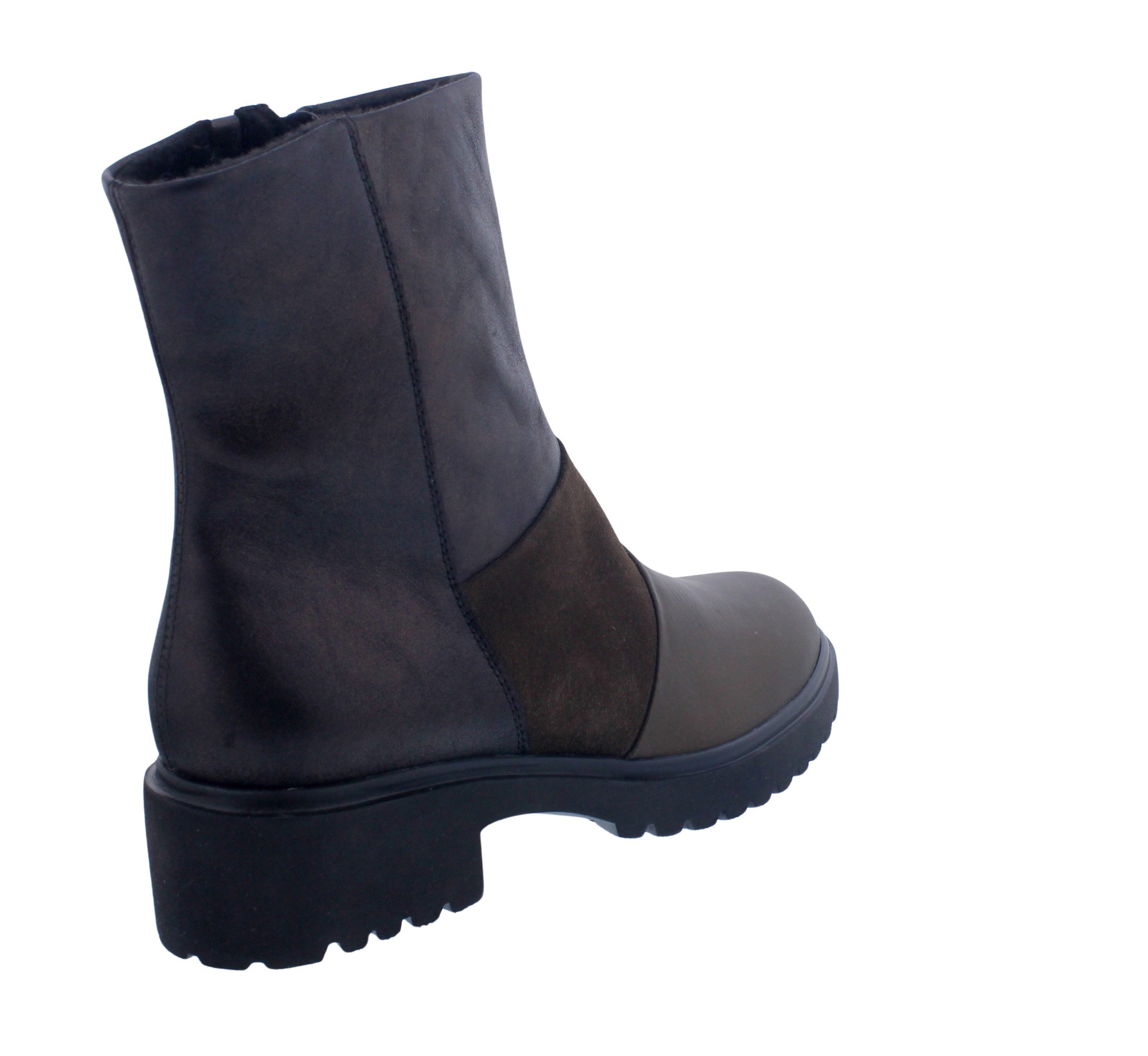 Waldläufer Waldläufer H-Luise Bootie, Rea (Metallicled)/ Velourled., Nuba Wood (Reißverschlussstiefel