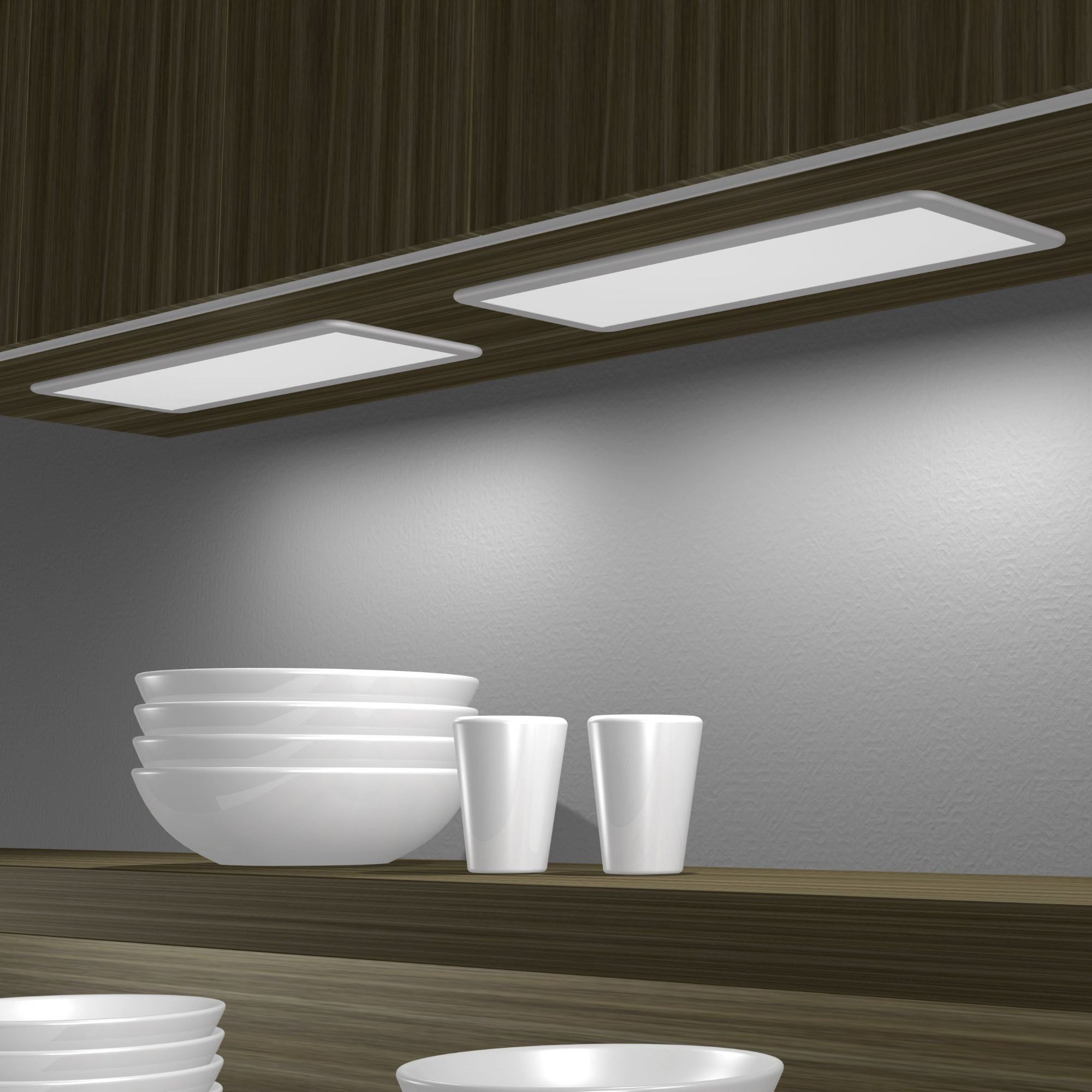 kalb LED Unterbauleuchte LED Unterbauleuchte Küchenleuchte Panel Küche Unterbaustrahler dimmbar, 1er Set 450mm warmweiß, warmweiß