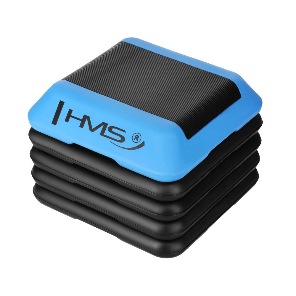 HMS Mini-Stepper Aerobic-Steppbrett Trittstufe Cardiotrainer (Spar-Set, 1-tlg., 40 x 40 cm rutschfest), höhenverstellbar, rutschfest, bis 120 kg belastbar