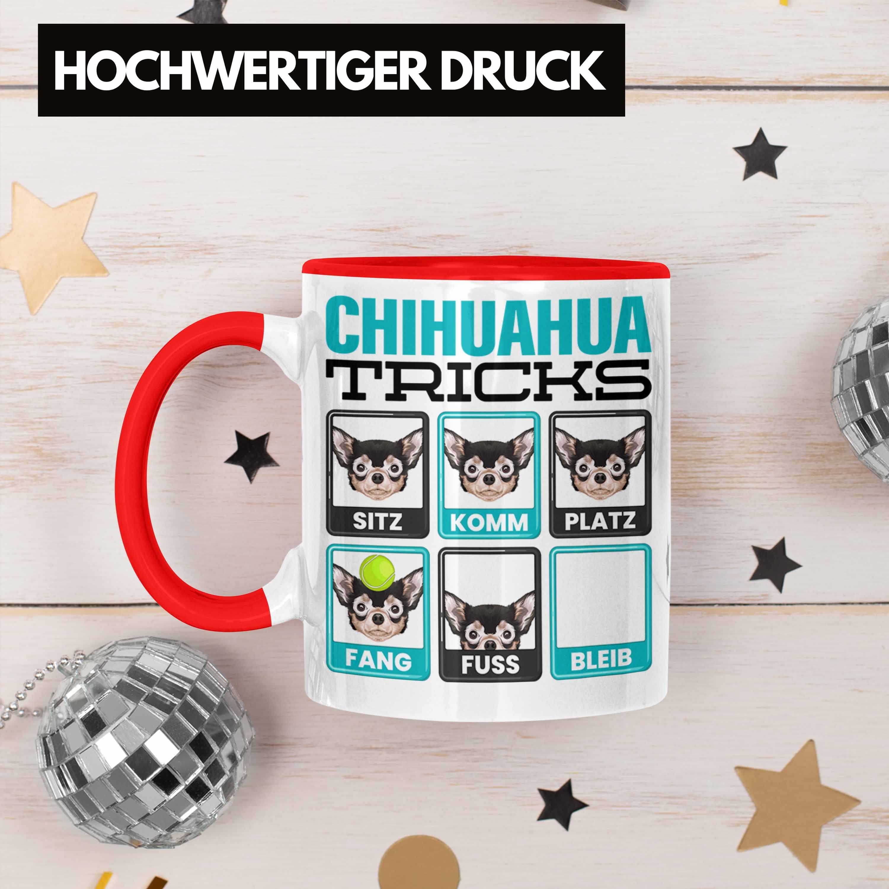 Trendation Geschenkidee Besitzer Lustiger Spruch Tasse Chihuahua Chihuah Rot Geschenk Tasse