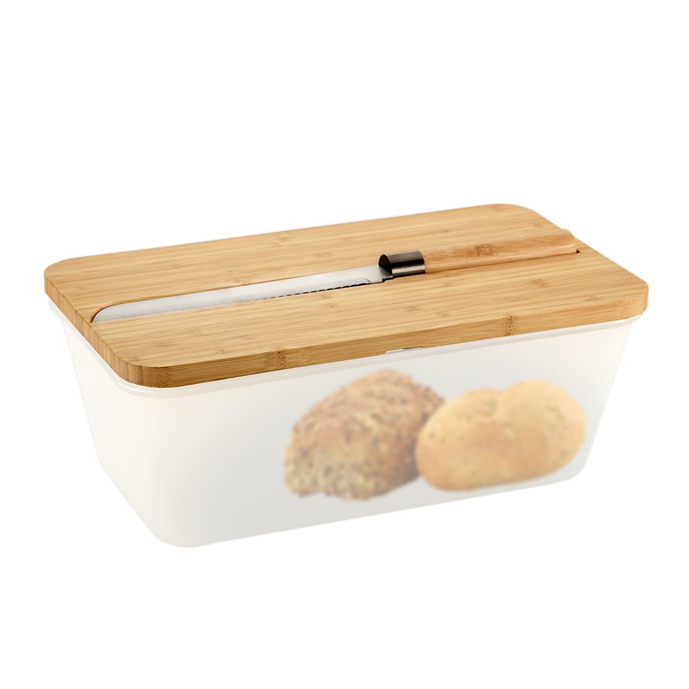 KESPER® Brotkasten Brotbox mit Messer, Melamin, (Set, 3-tlg), inkl. integriertem Brotmesser