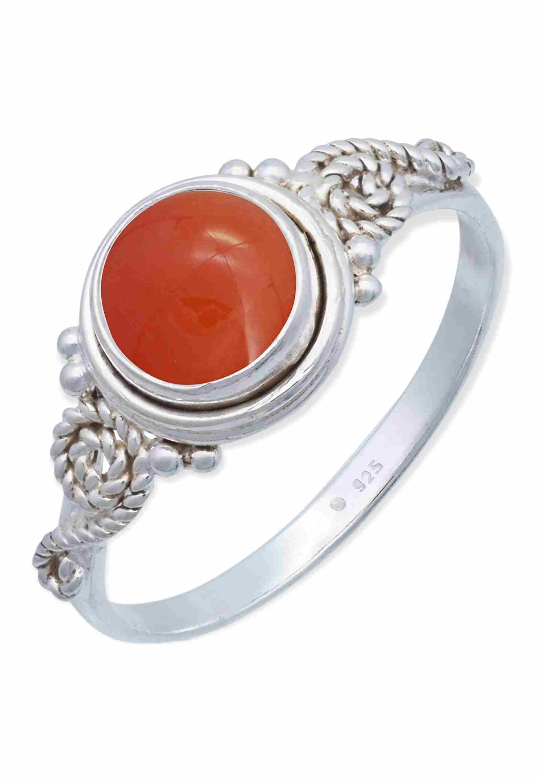 Silberring WATU aus 925 Silber mit Karneol